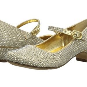 Nina Little Girls Zelia Mary Janes Gold strassing